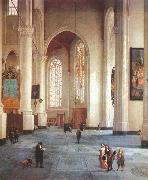 LORME, Anthonie de Interior of the St Laurenskerk in Rotterdam g oil painting reproduction